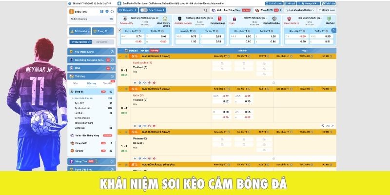 Khái niệm soi kèo cảm bóng đá